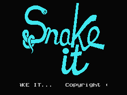 Snake It Title Screen